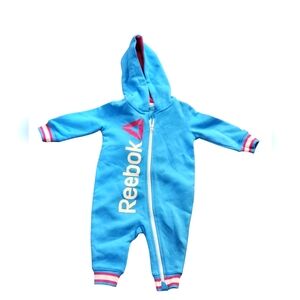 Reebok Blue & Pink Kids 0-3M Romper